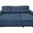 Convertible L-Shaped Sectional Sleeper Sofa Bed-775547506