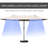 15' Deck Patio Umbrella, Steel Rectangular, Double Sided Sun Guard, Effortless Operating Crank, Coffee Rectangular Steel, Protection, Simple Crank Function,