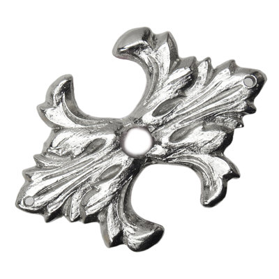 Acanthus medium escutcheon Renaissance style in Antique Brass