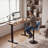 Latiera Swivel Adjustable Height Bar Stools Faux Leather Counter Stools with Footrest-98722010