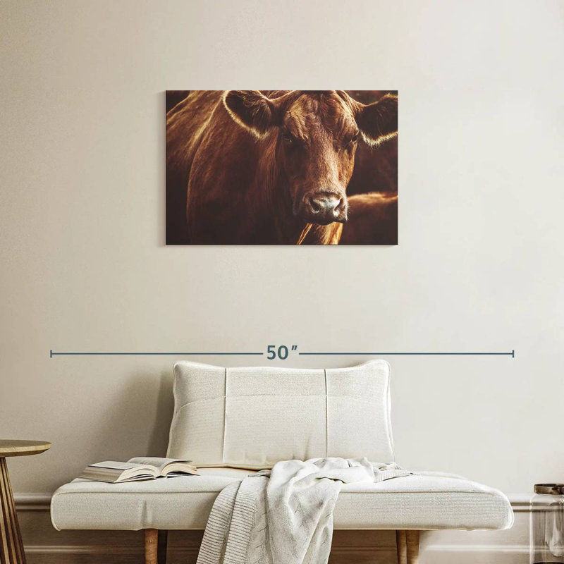 Vache brune Brampt Expressive, H 20 po x l 30 po