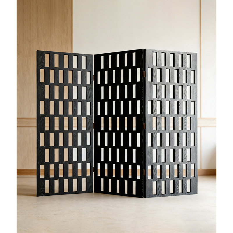 Cloison en bois multi-panneaux, 74.8" H x 19.69" W x 0.71" D