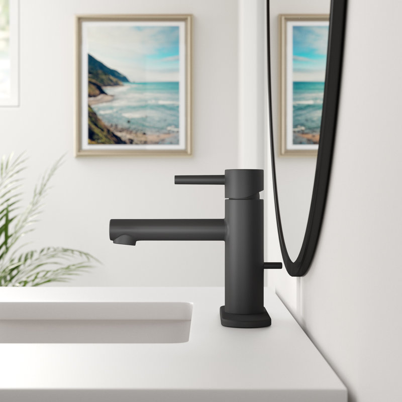 Aligner le robinet de salle de bains monotrou avec l'ensemble de vidange, Nickel brossé