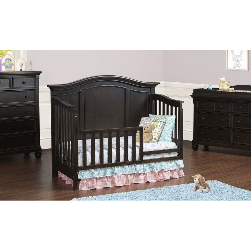 Lit de bébé convertible 4-en-1 Glendale brun anthracite
