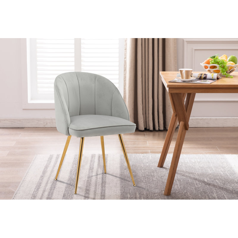 Marcellus Velvet Office Chair, Grey