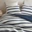 3 - Piece Comforter For King/ King, Dyed Design, Modern Minimalist Decor, Softly Textured Finish, All Season Comfort, Microfiber Backing, Machine Washable King , Featuring Horizontal Stripes,