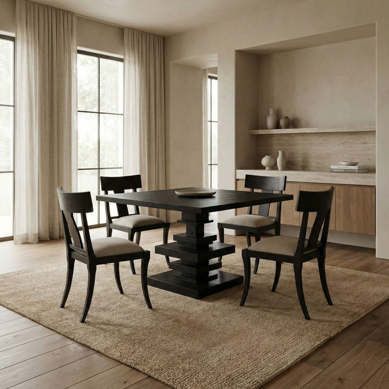 Corum Square Mahogany Wood Dining Table