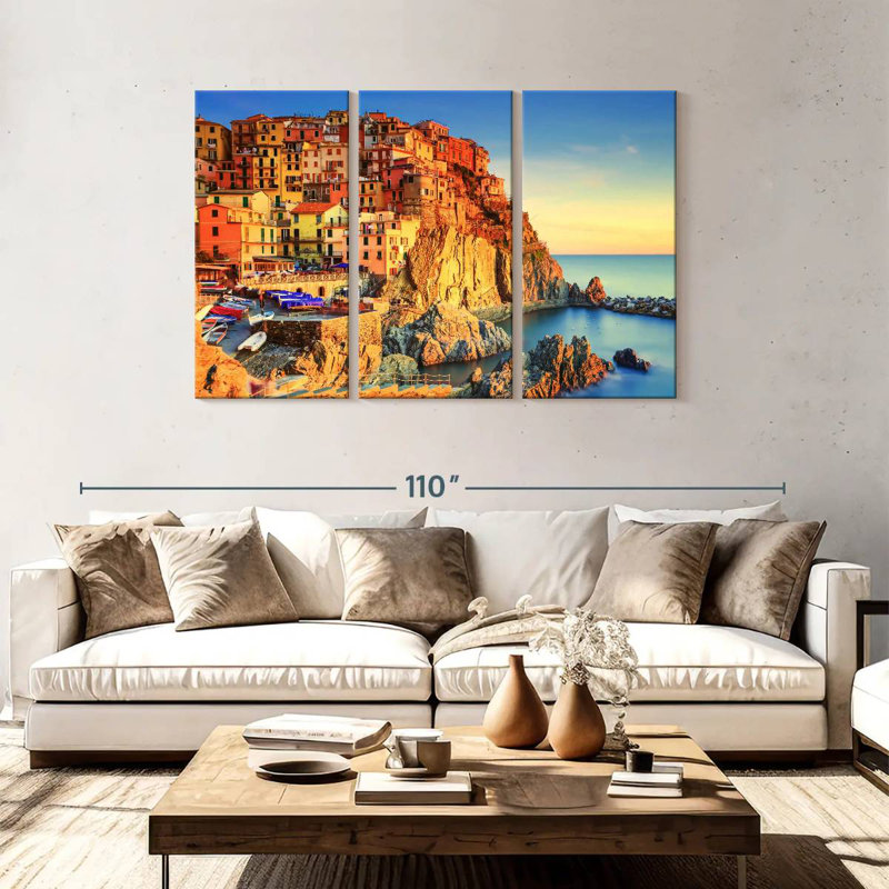 Gillard Manarola Village Cliff, H 48 po x l 74 po