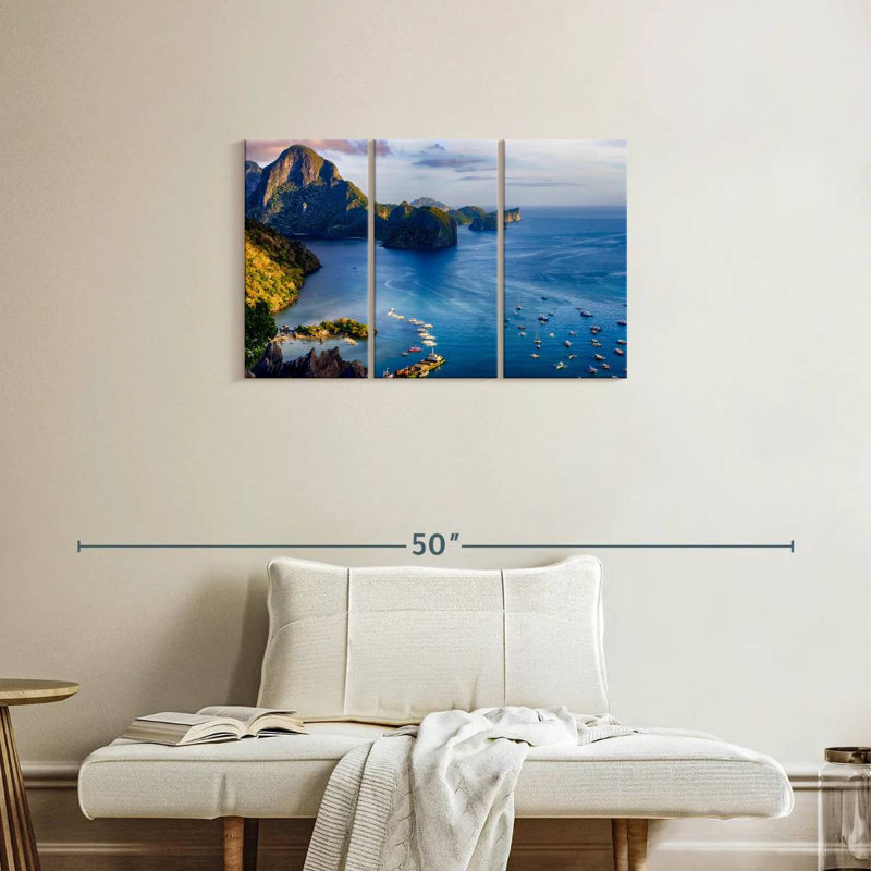 Zone côtière de Gillard El Nido, H 20 po x l 33 po