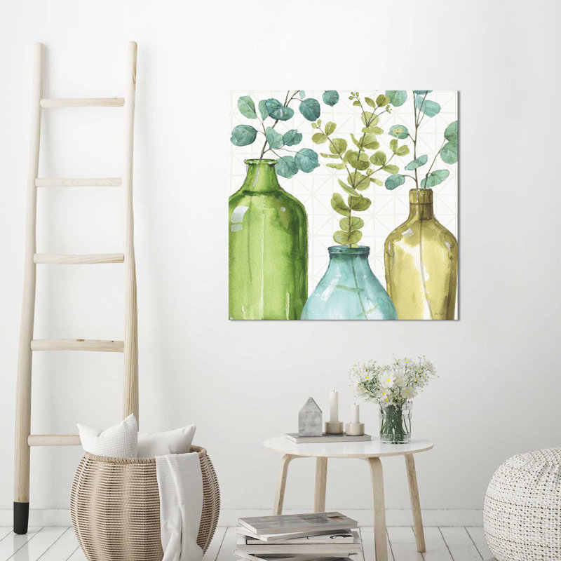 " Mixed Greens LVI " by Lisa Audit, 31.5" H x 31.5" W x 2" D, Champagne Floater Frame