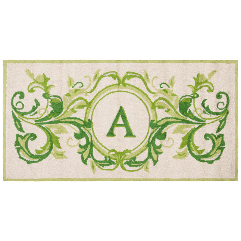 Paillasson Beldegg, L 36 po x L 72 po, A, Beige et vert