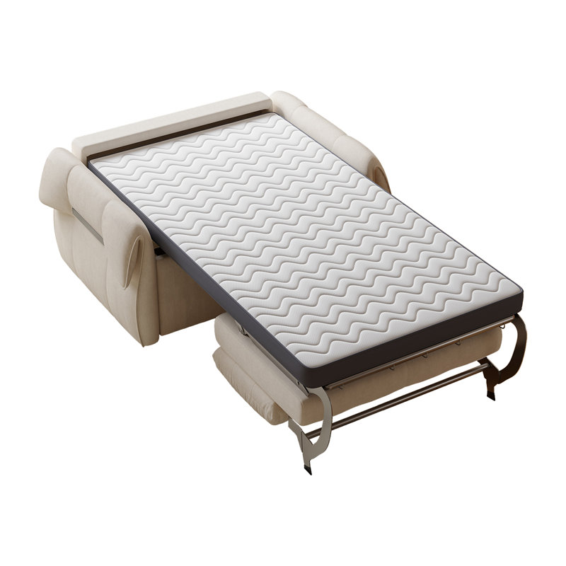 59.84 "Medieval modern convertible sofa bed sleeper with memory foam mattress suitable for living room apartment room