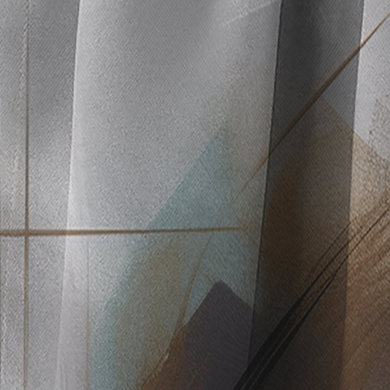 Abstract Design Shapes IV - Rideau abstrait à collage - Rideau abstrait occultant - 1 panneau, L 52 po x L 63 po