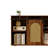 Farmhouse Walnut Buffet Sideboard With 2 Rattan Sliding Doors Multi-Functional Storage Cabinet With Shelves-770733405