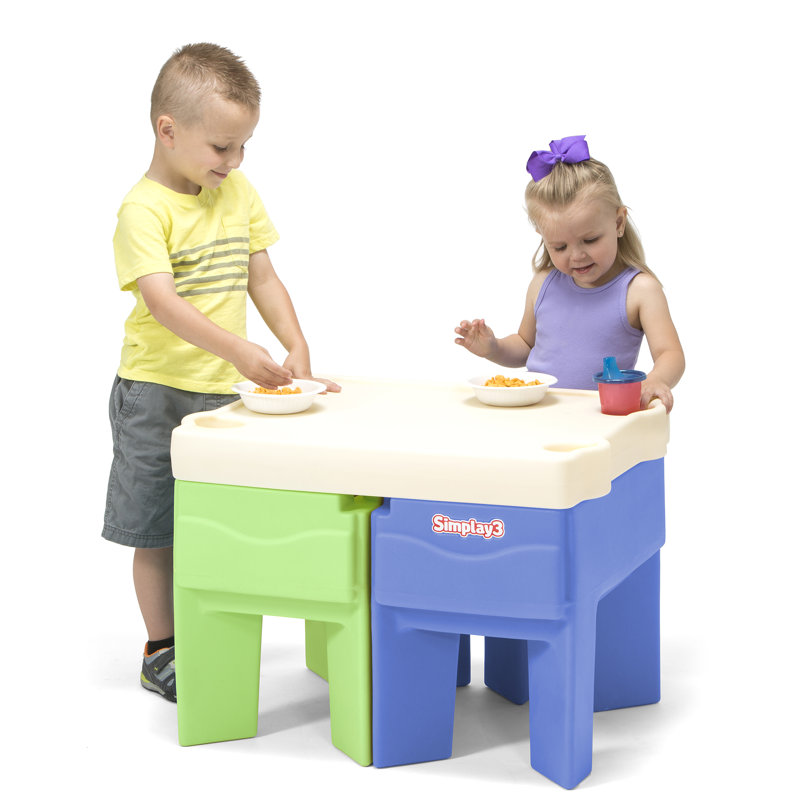 Kids 4 Piece Rectangular Play Or Activity Table