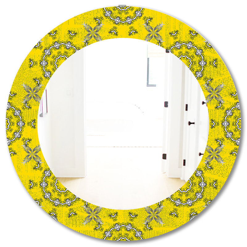 Miroir mural Yellow Moods 5, H 31,5 po x l po