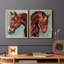 «Paint by Number Horse I», reproduction encadrée de qualité supérieure - prête à être accrochée - aucun clou requis - aucun clou requis-331636461-331636462