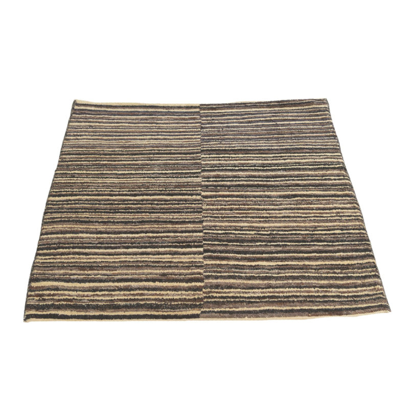 Tapis carré noir et blanc Jodi