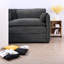 Ensemble de canapés en chenille spacieux et modernes, meubles gris confortables pour la maison ou le bureau