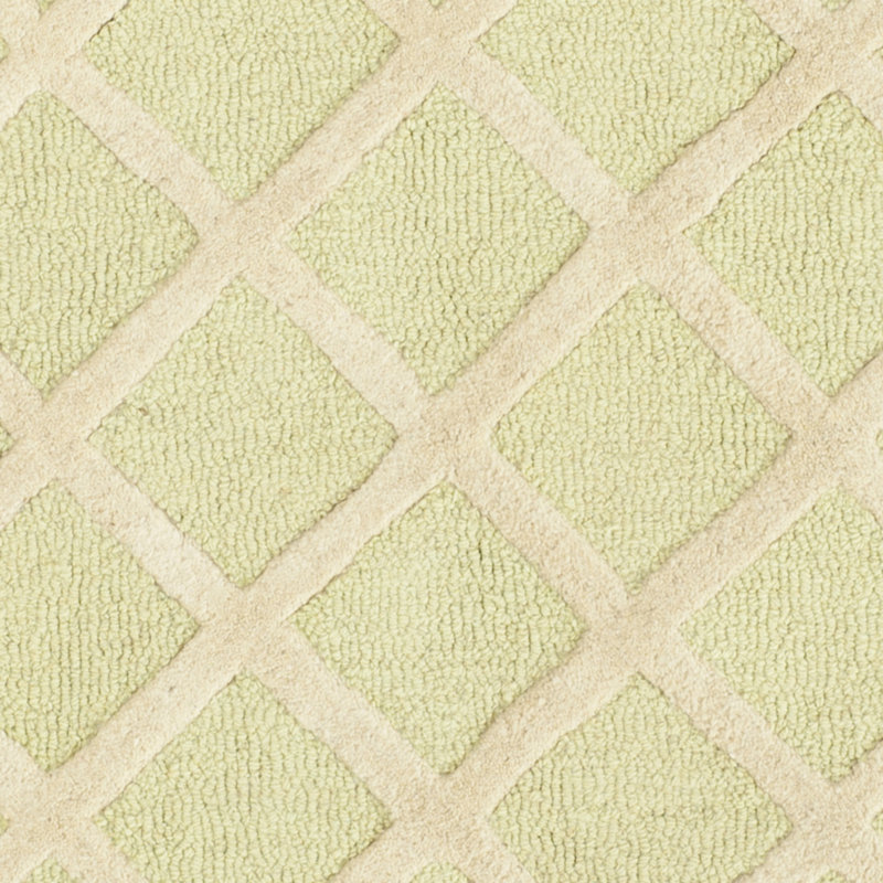 Sanyla Hand Tufted Wool Geometric Rug, Square 6'