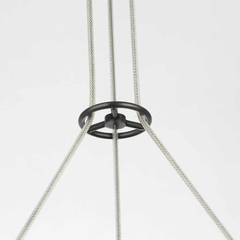 Barbara Barry Cosmos 28" Ring and Orb Chandelier, Bronze