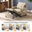68.1" W Khaki Adjustable Backrest Folding Single Sofa Bed