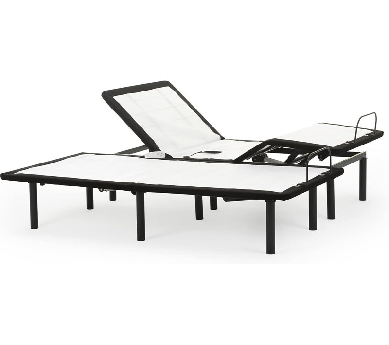 Base de lit réglable de 15 pouces avec inclinaison de la tête et des pieds, télécommande et assemblage facile, Simple TG