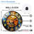 Stained Glass Dog Wall Clock Decorative Art Art - 12'' Modern Glass Wall Clock