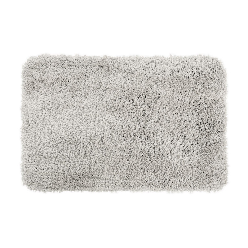 Agniete Small Shaggy Bath Mat, Light Grey