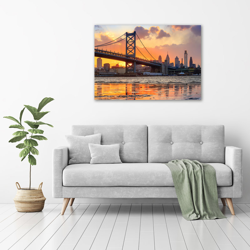 Philadelphia Bridge - Wrapped Canvas Print