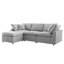 Canapé modulaire convertible Upholstery, canapé en L avec méridienne réversible
