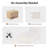 31.5'' No Assembly Required Modern Upholstered Oversized Corduroy Indoor Chaise Lounge Sleeper Sofa with Ottoman-1070221094