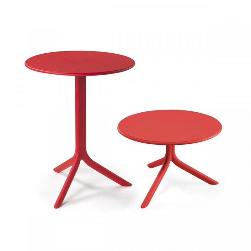 Spritz Outdoor Round Dining Table, Red