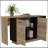 Chesterfield 2-Shelf 1-Drawer Kitchen Island in Wengue and Light Oak, Combining Modern Design with Ample Storage and Display Space.
