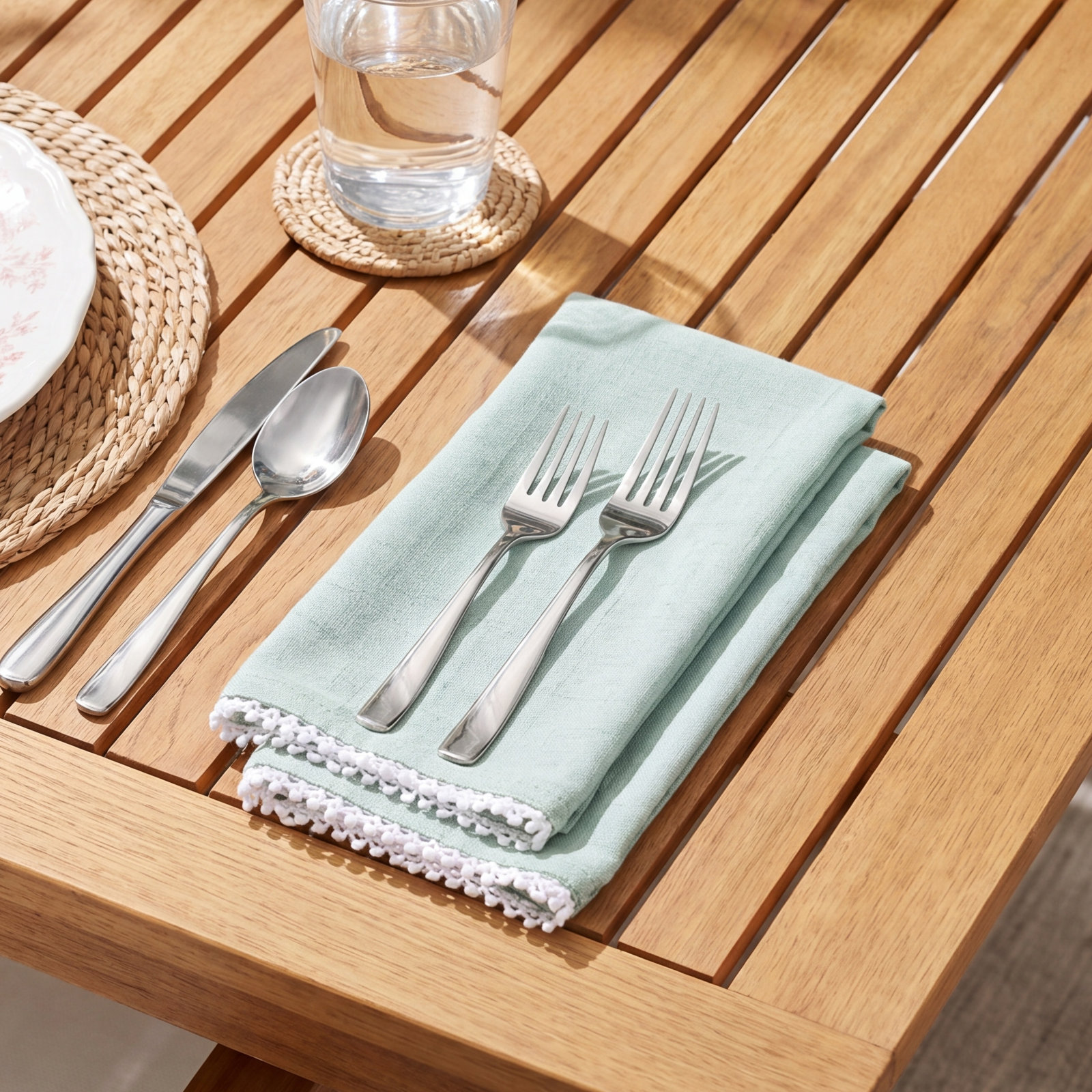 French Perle Collection French Perle Napkin, Ice Ble