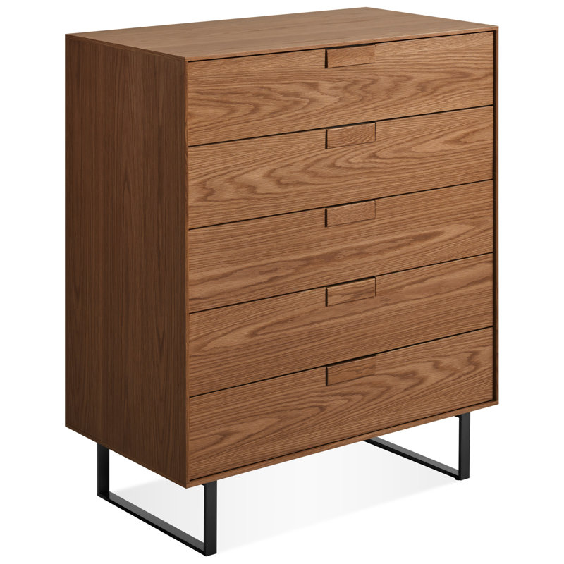 Commode 5 tiroirs Series 11, Néant/noyer