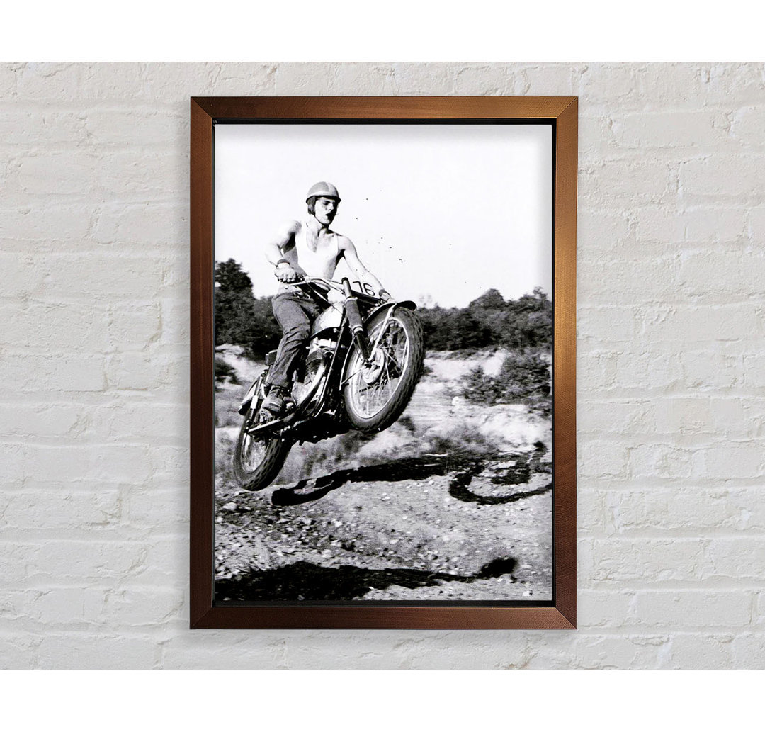 Retro Motorcross Wheelie - Druck