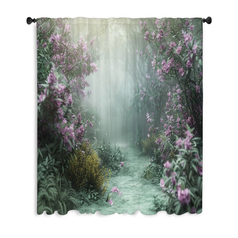 Rideau transparent en polyester Donivin, L 50 po x L 96 po