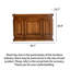 Bureau de réception traditionnel en bois massif, finition noyer foncé avec motif en relief