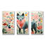 Rose et vert Boho Portrait VI - loup, art mural-1068570914-1068570912