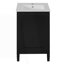 Meuble-lavabo de salle de bain avec lavabo en céramique, porte à fermeture en douceur, tablette ajustable en forme de U-1558011355
