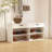 Cathina 47" Storage Bench with Padded Seat and Hidden Compartment, Shoe Rack Organizer for Entryway or Mudroom