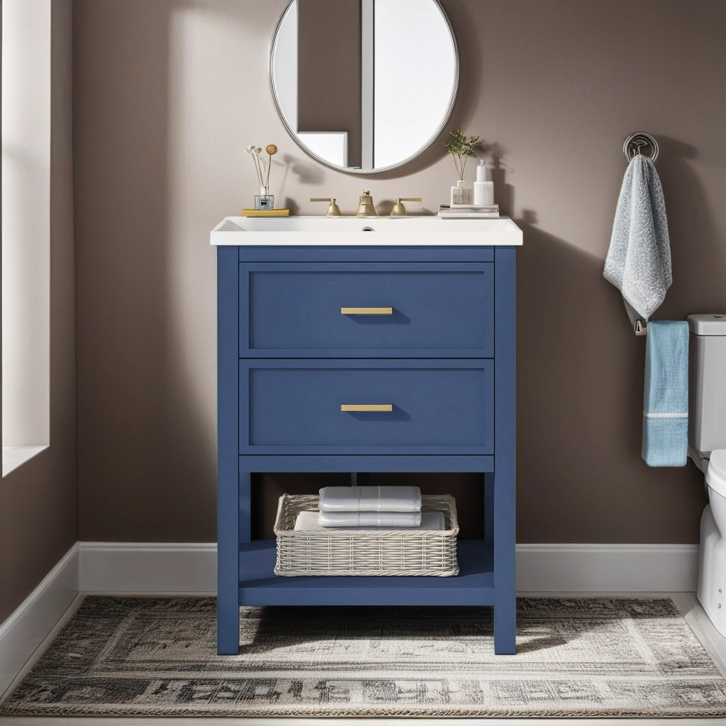 Mercer41 Vincenzio 24'' Single Bathroom Vanity with Resin Top | Wayfair