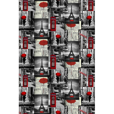 Premium Woven Area Rug, 5.9 x 9.2 Feet | 100% Polyester, 650 g/m² | Antibacterial, Non-Slip PVC Dot Underside, 0.3 in Pile Height | Machine Washable, 3D Digital Printing | Perfect for Living Room & Bedroom Decor