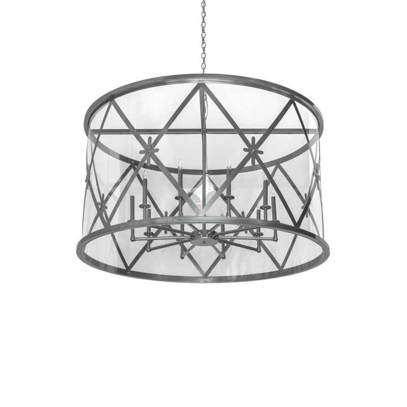 Erisnor 10 - Light Dimmable Drum Chandelier