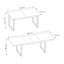 Ambrette Extendable Metal Base Dining Table-1115004388-1115004389