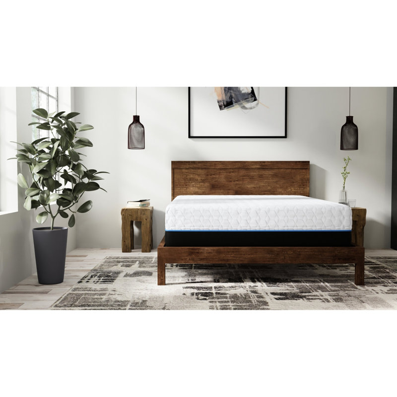 Matelas pour grand lit en cuivre 14 pouces - support en heures, gel de marbre, mousse à mémoire de forme,