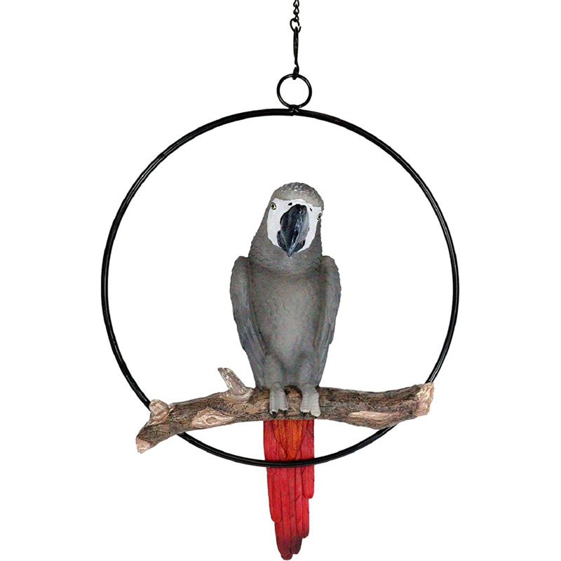 Figurine casareo ara perché sur une branche