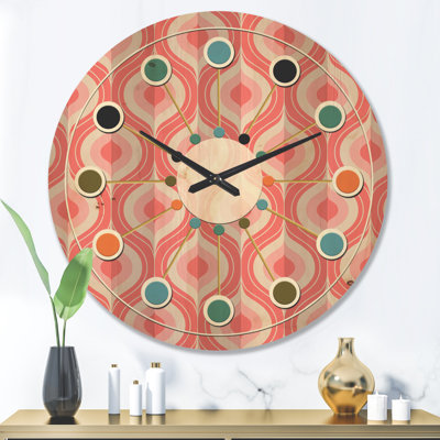 Horloge murale rétro Mid-Century
