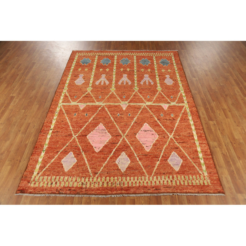 Handmade Moroccan Oriental Area Rug 7x10
